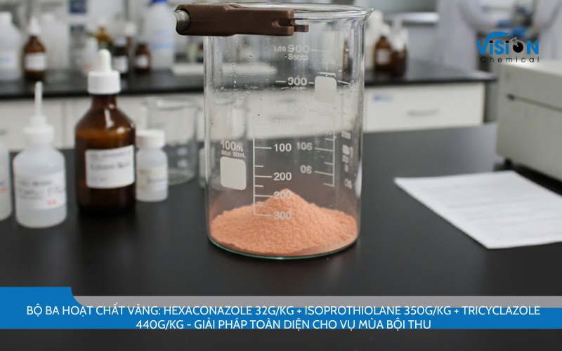 Hexaconazole 32g/kg + Isoprothiolane 350g/kg + Tricyclazole 440g/kg