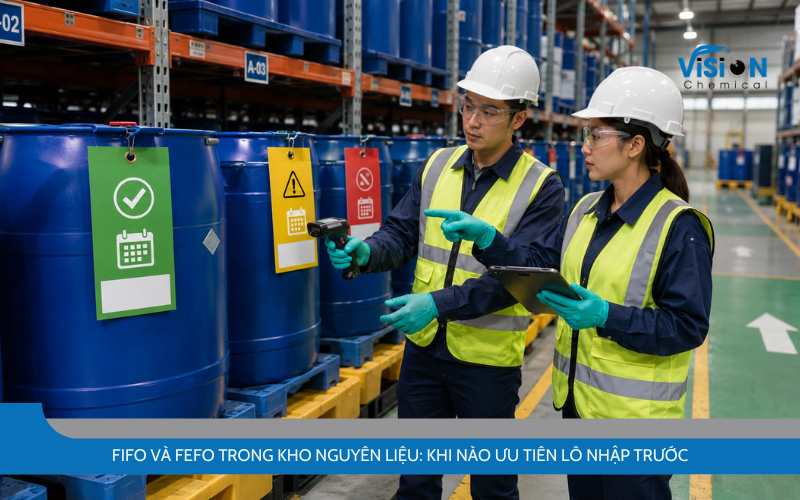 FIFO và FEFO trong kho nguyên liệu